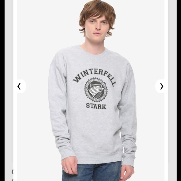 GAME OF THRONES Winterfell Stark SWEATSHIRT NWT - Picture 1 of 6